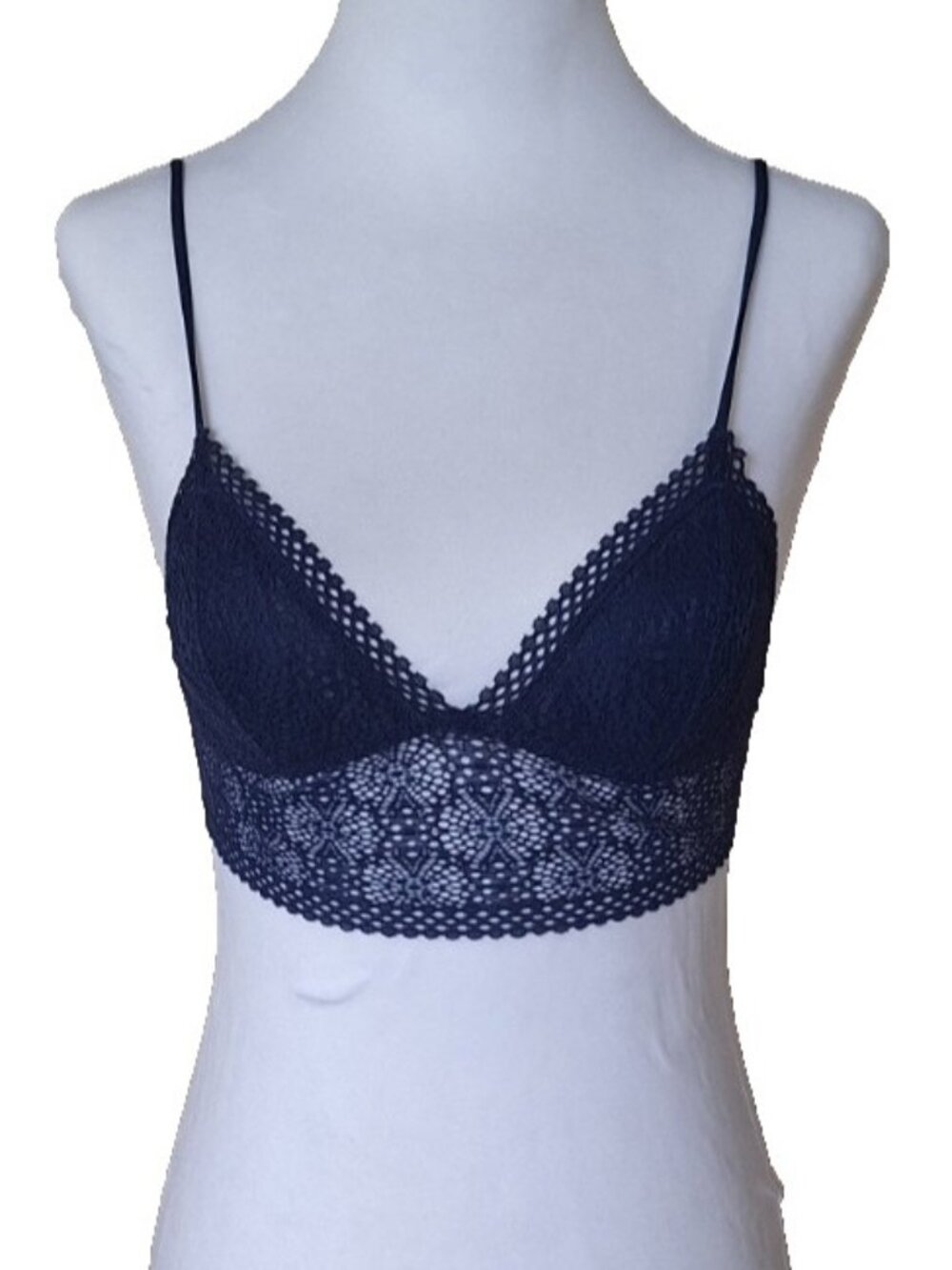 VICTORIA'S SECRET LACE BRALETTES SIZE XS NAVY MAUVE - Picture 6 of 9